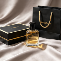 Bouteilles de parfum en verre transparentes de haute qualité, 30 ml, 50 ml, 100 ml, avec couvercle et boîte cadeau