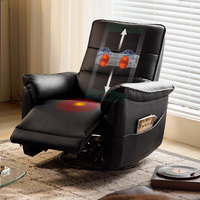 Fauteuil à bascule de luxe haut de gamme relaxant moderne pivotant à 360 degrés en cuir PU canapé de Massage fauteuil inclinable de Massage pour salon