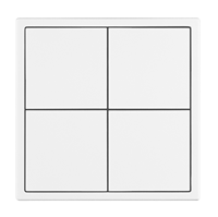 Panel de Control Inteligente KNX Laigen 86 Tipo 4 Gang 8 Control, Personalizable, Plástico Blanco, RS485, para Cortinas de Luz y Escenas, con Control Remoto de Campo y Red