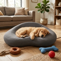 Coussin ergonomique en forme de nuage pour animaux de compagnie, lit doux et confortable pour chiens et chats, tapis de couchage élégant et lavable pour petits animaux, idéal pour la détente en intérieur.