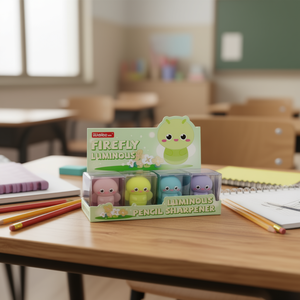 Weibo Firefly Luminous Pencil Sharpener 4.8x4.1cm Mechanical Plastic School Office Supplies - Product Image 2