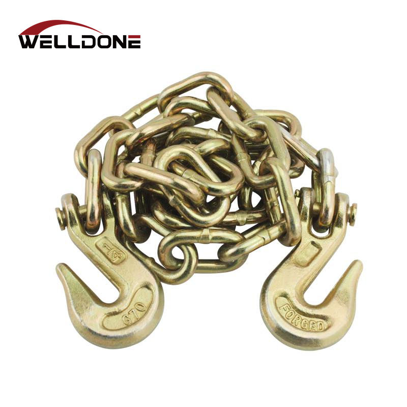 Golden Color Lashing Binding Drag Chain G70 Transport Chain with Clevis ...