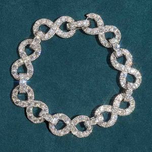 Trendy 925 Sterling Silver Cuban Link Bracelet Lab Grown Moissanite Diamond Elegant Minimal Jewelry - Product Image 5
