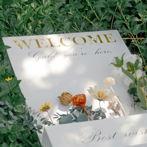 Segno di benvenuto di nozze in PVC sfondo di fidanzamento scatola di fiori disposizione guida segno semplice lettera 3D - Product Image 2