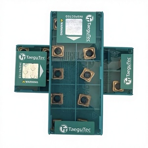 SOMT070306 DP TT9080 Insertos de broca U Taegutec de alta calidad OEM para perforación de servicio pesado, indexables en cuatro lados, con recubrimiento PVD/CVD, HRC40-65 - Product Image 1