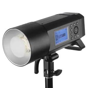 Godox AD400Pro lampu kilat kamera ttl, lampu kilat luar ruangan 400W 2.4G HSS Studio dengan baterai li-ion 2600mAh dapat diisi ulang