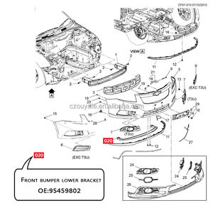 Per CHEVROLET Cruze 2009 Staffa di Supporto Inferiore Paraurti Anteriore 95459802 Barra di Rinforzo in Acciaio Compatibile con Paraurti Auto - Product Image 4
