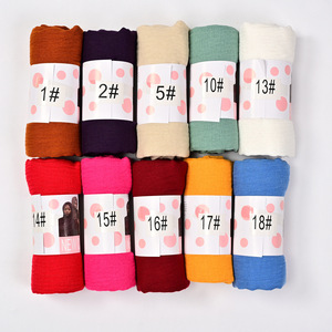 Venta al por mayor sólido <span class=keywords><strong>Heather</strong></span> cepillado invierno chal Pashmina de lujo personalizado de las mujeres Hijab impreso Logo musulmán mujeres Head Wrap - Product Image 2