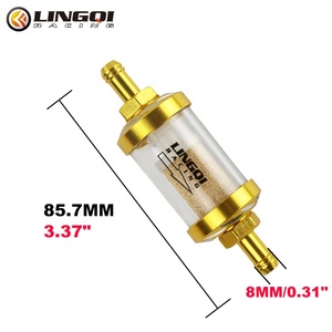 LINGQI Moto M8 Filtre à essence 8mm Filtres à essence et tuyau pour 49cc <span class=keywords><strong>50cc</strong></span> 110cc 125cc Dirt Pit Bike - Product Image 2