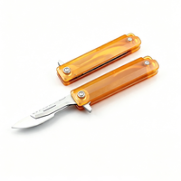 Couteau utilitaire pliable PEI Handle Mini avec lame en acier au carbone n°24 remplaçable, couteau de poche pour artisanat, déballage de colis, couteau EDC