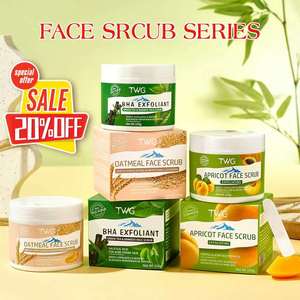 TWG RTS <span class=keywords><strong>Exfoliante</strong></span> Facial Blanqueador Espinilla Eliminador <span class=keywords><strong>de</strong></span> Acné <span class=keywords><strong>Exfoliante</strong></span> Cuidado <span class=keywords><strong>DE</strong></span> LA Piel Limpieza Profunda Albaricoque <span class=keywords><strong>Avena</strong></span> BHA <span class=keywords><strong>Exfoliante</strong></span> Facial - Product Image 1