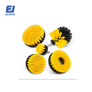 Ensemble de cinq brosses de nettoyage électriques jaunes de haute qualité <span class=keywords><strong>pour</strong></span> perceuses électriques Brosses de <span class=keywords><strong>polissage</strong></span> électriques - Product Image 2