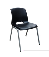 Chaise de salle à manger moderne en plastique avec pieds en métal, ergonomique et durable, pour la maison, la cuisine, l'hôtel, la salle à manger
