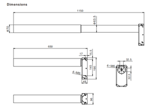 JIECANG JS36DC1-2-S 2 चरण उठाने कॉलम बिजली ऊंचाई समायोज्य खड़े डेस्क पैर - Product Image 4