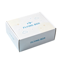 Boîte d'expédition en carton ondulé bleu personnalisée pour vêtements, emballage durable et léger pour les entreprises en ligne