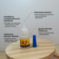 Colle liquide écologique 8g résistante à la chaleur 502 pour coller fortement divers matériaux et accessoires de menuiserie