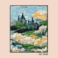 Le fabricant fournit des peintures décoratives modernes en bois massif, style Lu Hua Art, pour peinture à l'huile numérique DIY, dessin et coloriage manuels, thème Hogwarts.