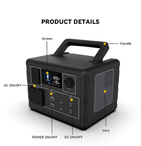 Station d'alimentation portable intérieure/extérieure avec éclairage solaire et LED, batterie LiFePO4 500W, générateur solaire - Product Image 1