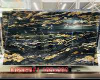 Dalle de pierre en quartzite Golden Silk à veines dorées, granit Magma Gold, pour panneau mural, plan de travail, mur de fond et décoration intérieure