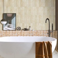 Français Beige Antique Cave Pierre Longue Brique Vintage Toilette Mur Carrelage Moderne pour Homestay/Lyme Pierre Sol Lait Thé Café