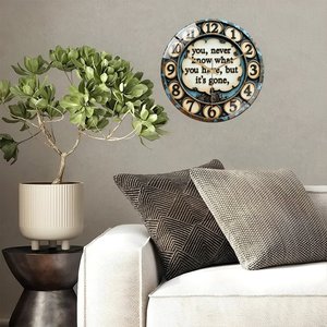 Horloge <span class=keywords><strong>murale</strong></span> en verre 30x30cm pour un objectif d'épargne avec tirelire personnalisée - Product Image 4