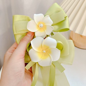 Ensemble de pinces à cheveux Princesse Plumeria, accessoires floraux pour cheveux, pinces latérales pour franges, pinces frontales pour filles, pour photos de plage et coiffures. - Product Image 3