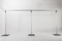 Support de toile de fond portable 20x10 pieds à double barre transversale, système de tuyaux et de rideaux robuste pour décorations de mariages, fêtes et événements