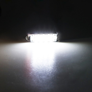ไฟอ่านหนังสือ LED ในรถยนต์, ตะขอคู่, วงแหวนคู่, 12SMD, 44 มม., ไฟบนหลังคา, ไฟในร่มแบบสองจุด - Product Image 4