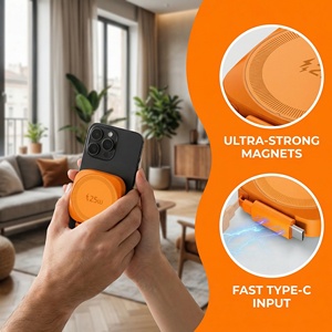 Chargeur sans fil magnétique 25W avec câble Type-C rétractable de 70 cm, chargeur rapide portable - Product Image 5