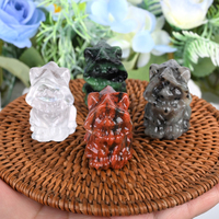 Vente chaude, sculpture de chat sorcière en cristal naturel de haute qualité, artisanat en cristal, pour la décoration
