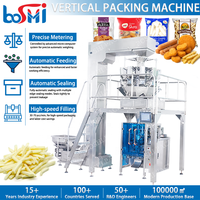 Verticale Vorm-Vul-Zegel (VFFS) zakvul- en snijmachine voor diepvries kippenpootjes, friet en fastfood verpakkingen