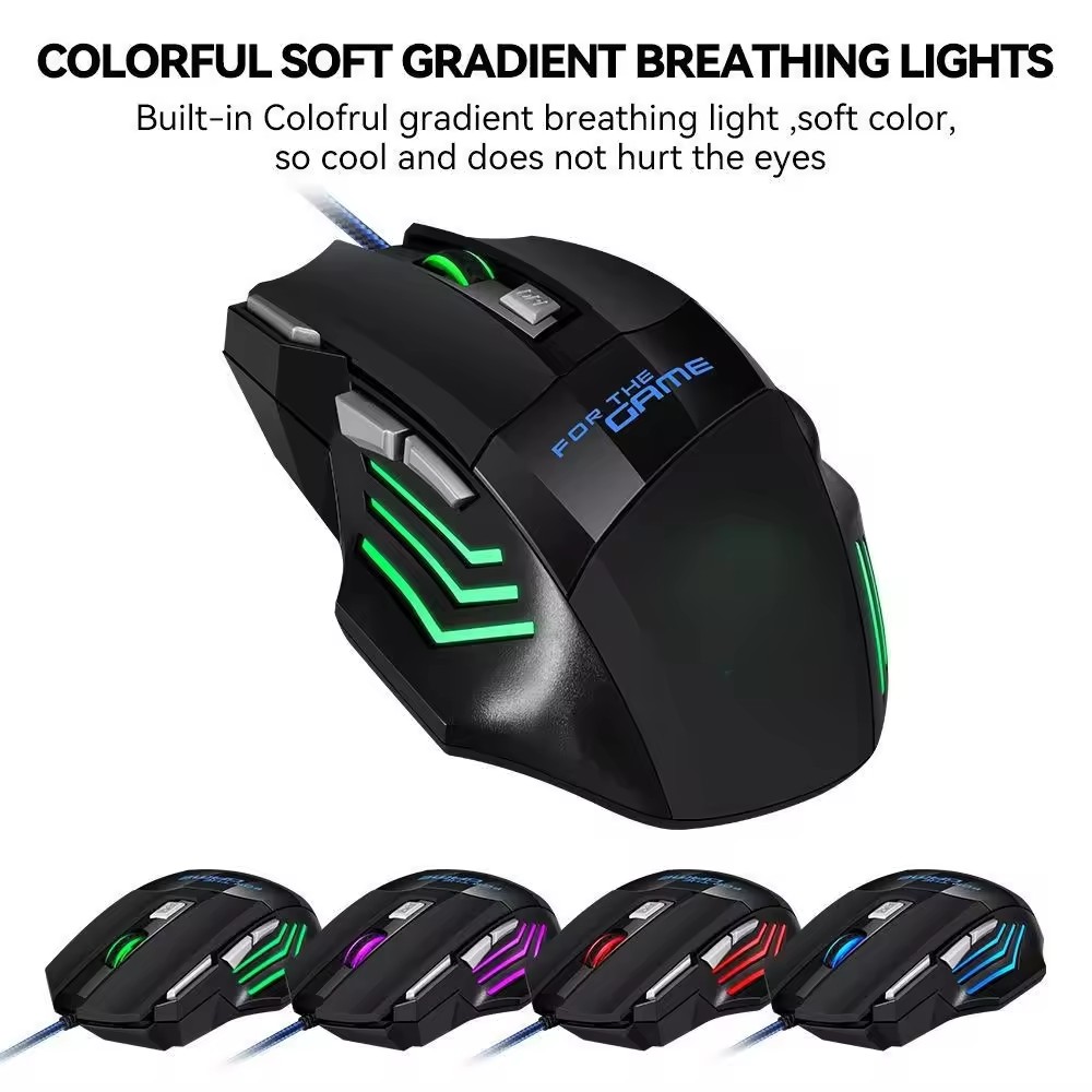 2024 Wholesale Cross-Border G6 Wired Gaming Mouse - 7-Key RGB