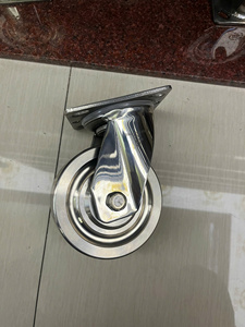 Roues pivotantes robustes en acier inoxydable et TPR à roulement à billes unique pour équipement industriel de qualité alimentaire, conception résistante à la corrosion - Product Image 3