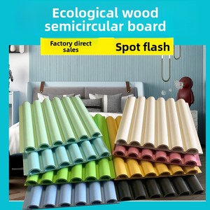 แผ่นผนังไม้ไผ่ลายคลื่นครึ่งวงกลม ผลิตจากเส้นใยไม้ สำหรับตกแต่งบ้าน - Product Image 5