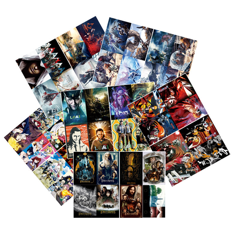 8PCS Newest Bleach Poster TV show The Lord of the Rings posters Loki mixed for teens wall decorations for home
