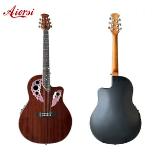 Aiersi चीन कारखाने उच्च गुणवत्ता लकड़ी ध्वनिक तालियाँ गिटार कस्टम ब्रांड थोक सस्ते कीमत स्ट्रिंग उपकरणों