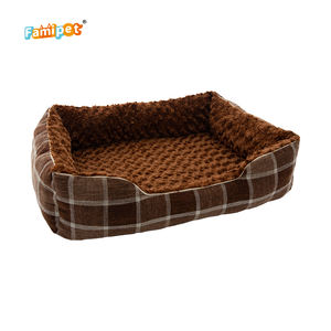 Famipet fabricante personalizado nuevo diseño de lujo cómodo rectángulo suave felpa lavable mascota gato perro cachorro cama - Product Image 6