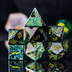 Factory Wholesale Hot Sale High Quality Bird Stone Dice Set For Dungeons And Dragons RPG