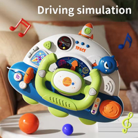 Éducation précoce espace voiture volant jouets Simulation dessin animé conduite musique volant jouets avec lumière