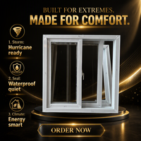 Ventana Corredera Horizontal de PVC Blanco con Doble Acristalamiento, Resistente a Huracanes, Insonorizada, Aislada e Impermeable