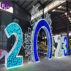 Lumières décoratives colorées 2D pour l'extérieur, pour les festivals de Noël, les places publiques et les événements festifs, illuminant les rues et les espaces nocturnes. - Product Image 5