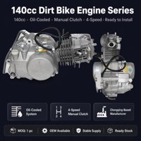Ensemble moteur de moto tout-terrain Enduro Custom Yinxiang 140cc, refroidissement par huile, embrayage manuel, démarrage au kick, 4 vitesses