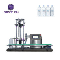 Machine de remplissage semi-automatique anti-mousse pour eau minérale, stable, en acier inoxydable 304, de comptoir, à entraînement servo pour liquides