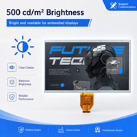 Modul Layar LCD TFT IPS 10,1 Inci Kustom OEM 1024x600 LVDS 500 Cd/m² Kecerahan Tinggi untuk Peralatan HMI Industri