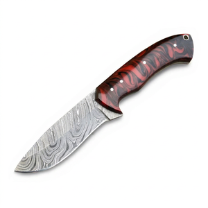 Handcrafted Patterned Steel Drop-<b>Profile</b> Craft <b>Tool</b> Red Resin Handle Executive Display Piece - Product Image 1