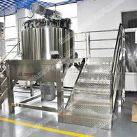 Mezclador Emulsionante al Vacío Controlado por PLC para Crema Facial de Alta Gama