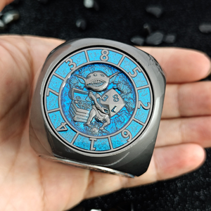 Feeron - Juego de Dados Cuadrados Personalizados con Patrón Poliédrico en Forma de Cthulhu, de Metal Ecológico, para Juegos de Mesa EDC, D&D, en Caja de Regalo - Product Image 2