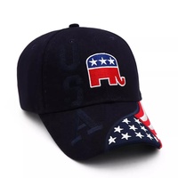 Casquette de baseball unisexe avec logo d'éléphant brodé Conservative USA 45 47 Republican USA Cap