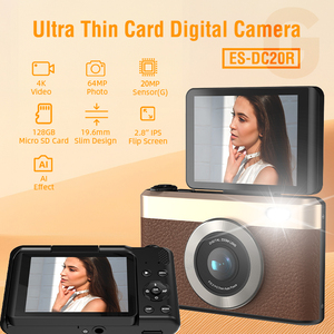 <span class=keywords><strong>Appareil</strong></span> <span class=keywords><strong>photo</strong></span> numérique portable vintage à écran rabattable avec vidéo 4K, zoom numérique 16x, mise au point automatique pour prendre des selfies - Product Image 2