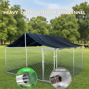 คอกสุนัขอเนกประสงค์ ขนาด <span class=keywords><strong>10</strong></span> <span class=keywords><strong>x</strong></span> <span class=keywords><strong>10</strong></span> ฟุต พร้อมรั้วลวดตาข่าย ล็อคได้ และผ้าคลุมกันน้ำ - Product Image 3